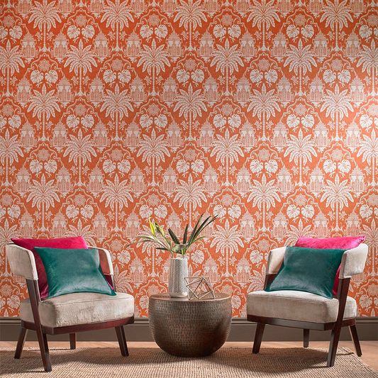 media image for Imperial Wallpaper in Orange from the Exclusives Collection by Graham & Brown 246