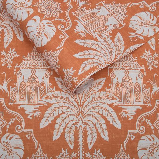 media image for Imperial Wallpaper in Orange from the Exclusives Collection by Graham & Brown 296