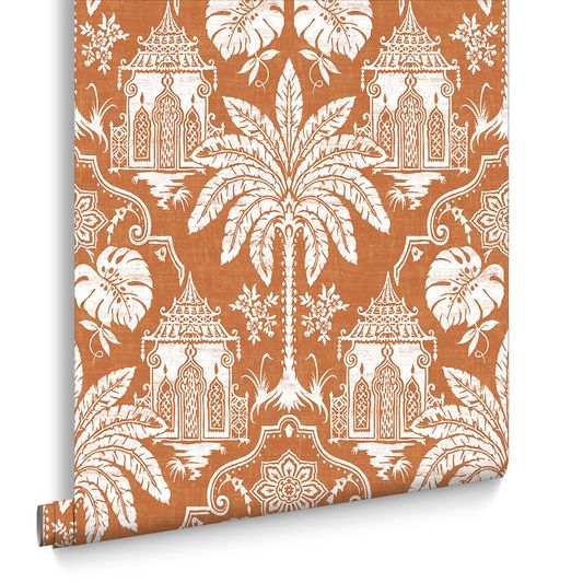 media image for Imperial Wallpaper in Orange from the Exclusives Collection by Graham & Brown 257