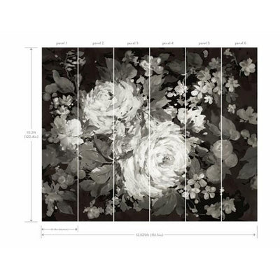 product image for Impressionist Floral Wall Mural in Grey and Neutral from the Murals Resource Library by York Wallcoverings 79