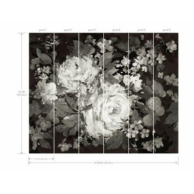 product image for Impressionist Floral Wall Mural in Grey and Neutral from the Murals Resource Library by York Wallcoverings 41