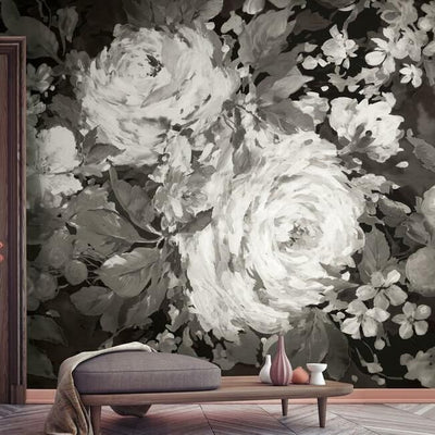 product image for Impressionist Floral Wall Mural in Grey and Neutral from the Murals Resource Library by York Wallcoverings 45
