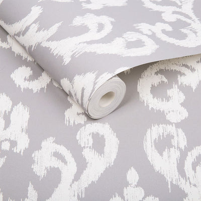 product image of sample indian ink damask wallpaper in grey mist from the exclusives collection by graham brown 1 565