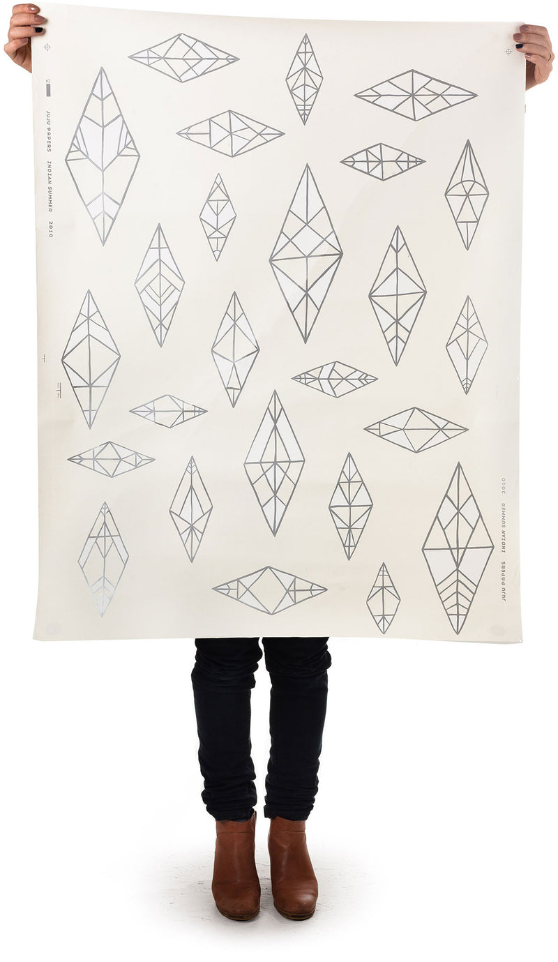 media image for Indian Summer Wallpaper in Cream, Silver, and White design by Thatcher Studio 249