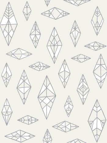 product image for Indian Summer Wallpaper in Cream, Silver, and White design by Thatcher Studio 77