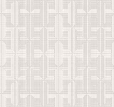 product image of sample interlocking squares wallpaper in metallic champagne and off white from the casa blanca ii collection by seabrook wallcoverings 1 597