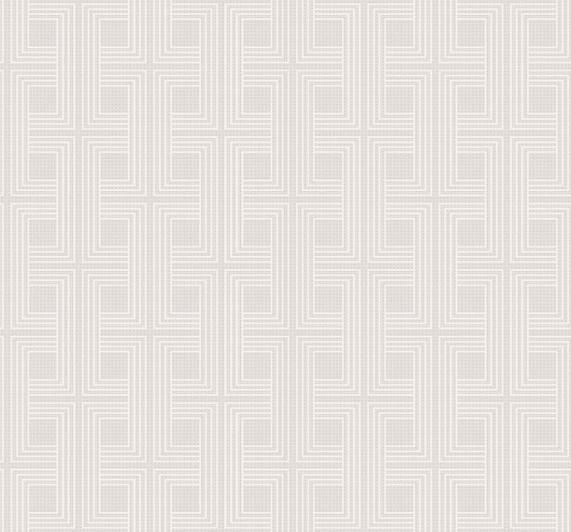 media image for sample interlocking squares wallpaper in metallic champagne and off white from the casa blanca ii collection by seabrook wallcoverings 1 285