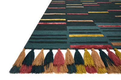product image for Jamila Rug in Teal / Sunset by Justina Blakeney x Loloi 36