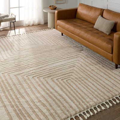 product image for fantana striped ivory beige area rug by jaipur living rug154405 4 5