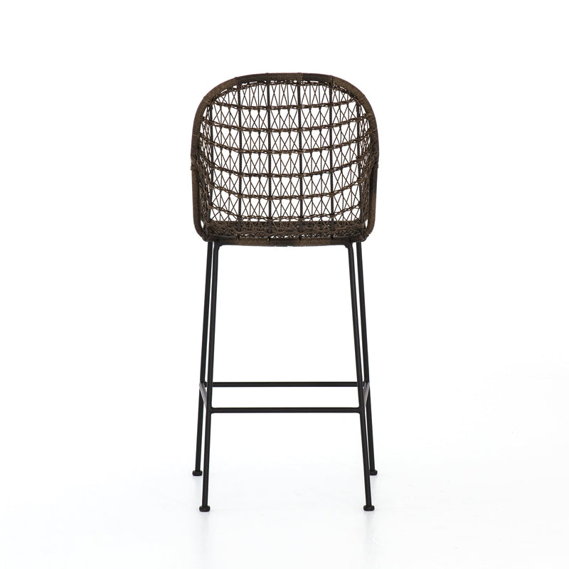 media image for Bandera Outdoor Woven Barstool in Distressed Grey by BD Studio 223