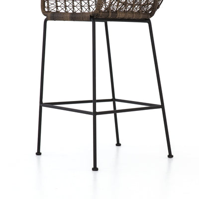 product image for Bandera Outdoor Woven Barstool in Distressed Grey by BD Studio 42
