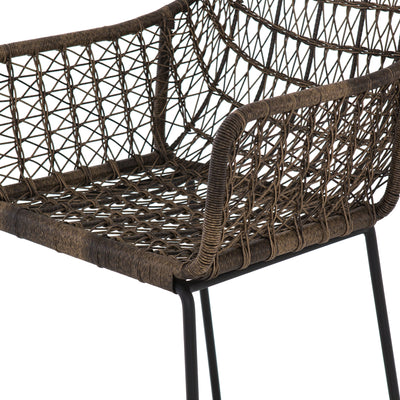 product image for Bandera Outdoor Woven Barstool in Distressed Grey by BD Studio 94