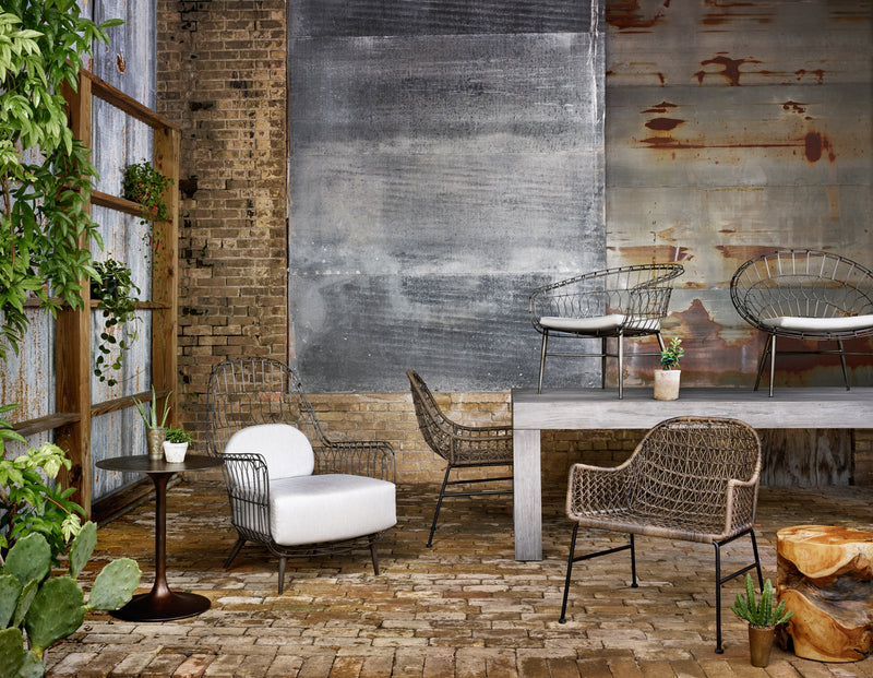 media image for Bandera Outdoor Woven Club Chair in Distressed Grey by BD Studio 296