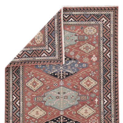 product image for Granato Hand-Knotted Medallion Red & Blue Area Rug design by Jaipur Living 93