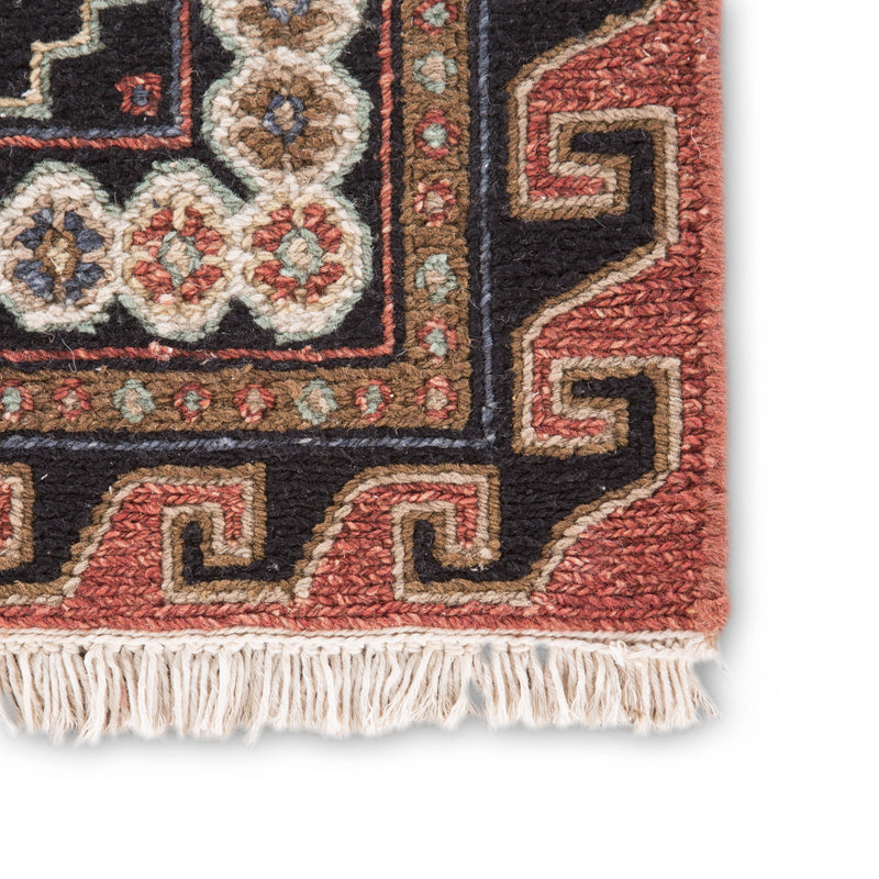 media image for Granato Hand-Knotted Medallion Red & Blue Area Rug design by Jaipur Living 267