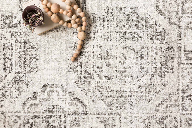 media image for Joaquin Rug in Ivory & Charcoal by Loloi 260