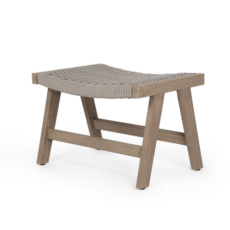 media image for Delano Outdoor Ottoman in Washed Brown by BD Studio 21