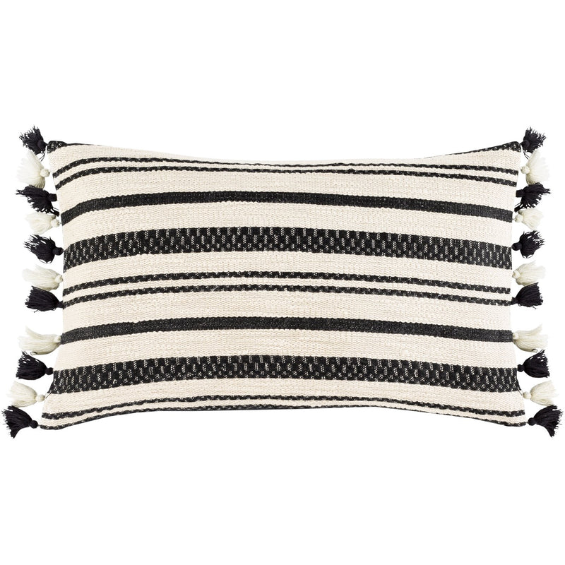 media image for Justine JTI-004 Woven Lumbar Pillow in Beige & Black by Surya 219