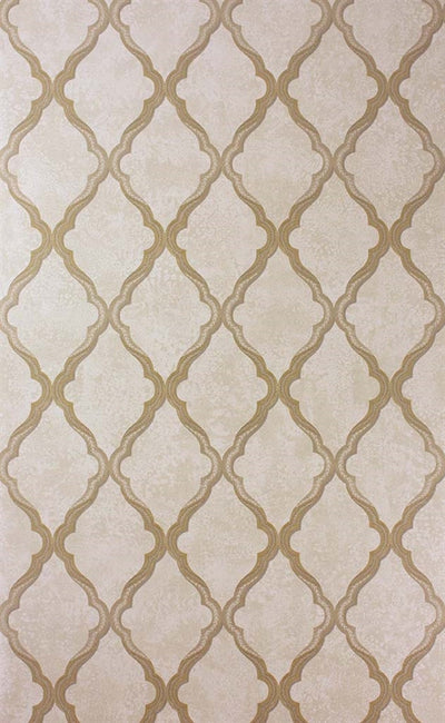 product image for Jali Trellis Wallpaper in Gold and Gilver by Matthew Williamson for Osborne & Little 8