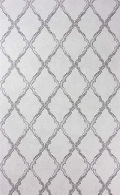 product image of sample jali trellis wallpaper in silver by matthew williamson for osborne little 1 517