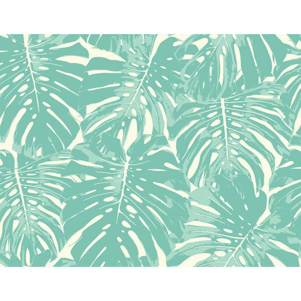 media image for Jamaica Wallpaper in Aqua from the Tortuga Collection by Seabrook Wallcoverings 25