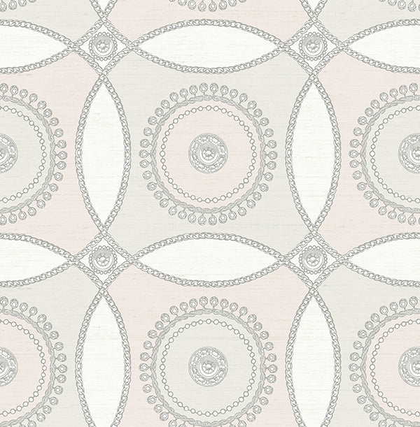 media image for James Circles Wallpaper in Ivory and Neutrals by Carl Robinson for Seabrook Wallcoverings 290