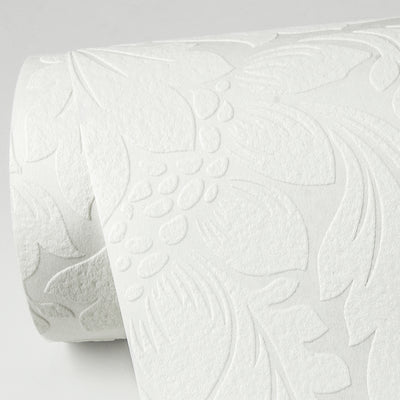 product image for Jan White Damask Paintable Wallpaper by Brewster Home Fashions 70