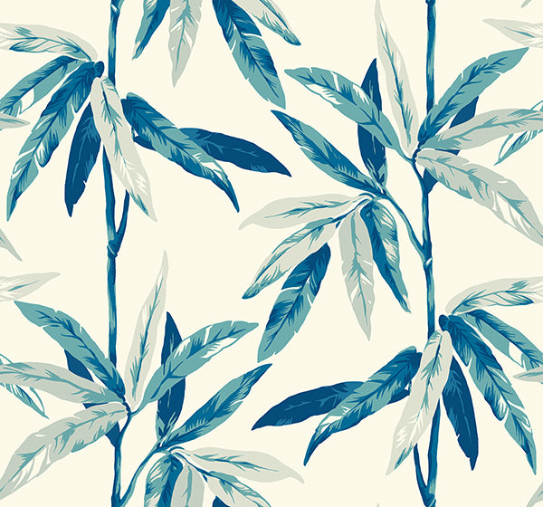 media image for sample janson floral wallpaper in blues and ivory by carl robinson for seabrook wallcoverings 1 291