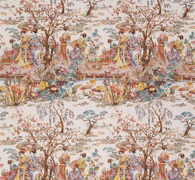 product image for Japanese Garden Fabric in Ochre and Mustard from the Enchanted Gardens Collection by Osborne & Little 63