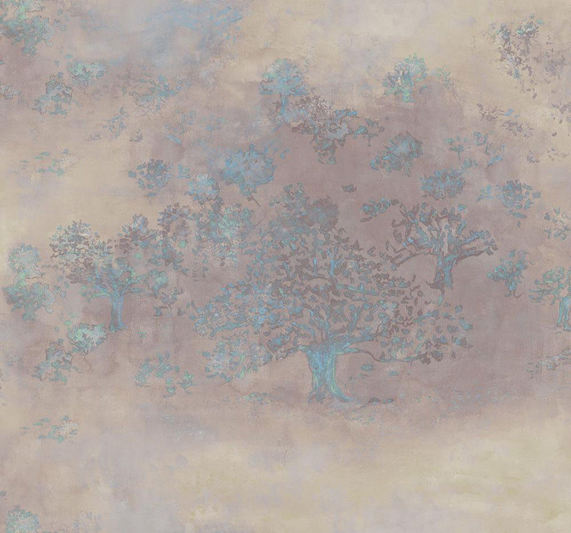 media image for Japanese Tree Wallpaper in Purple, Blue, and Bronze from the Transition Collection by Mayflower 261