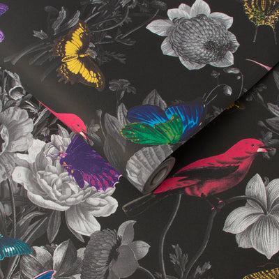 product image for Jardin Wallpaper in Black from the Exclusives Collection by Graham & Brown 90
