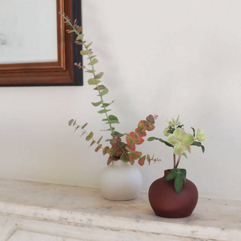 media image for Ceramic Blossom Vase, Matte White 299