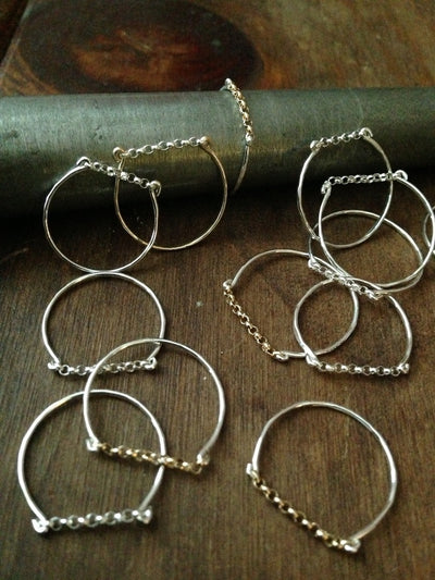 product image for Jenna Delicate Stacking Chain Ring design by Agapantha 95