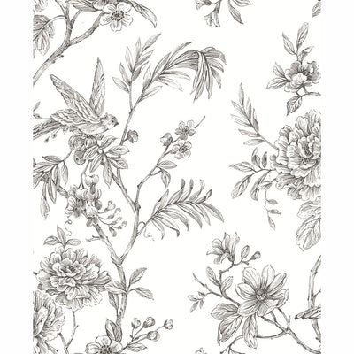 product image for Jessamine Floral Trail Wallpaper in Grey from the Moonlight Collection by Brewster Home Fashions 31