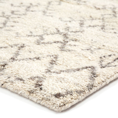 product image for Zola Hand-Knotted Geometric Ivory & Brown Area Rug 48