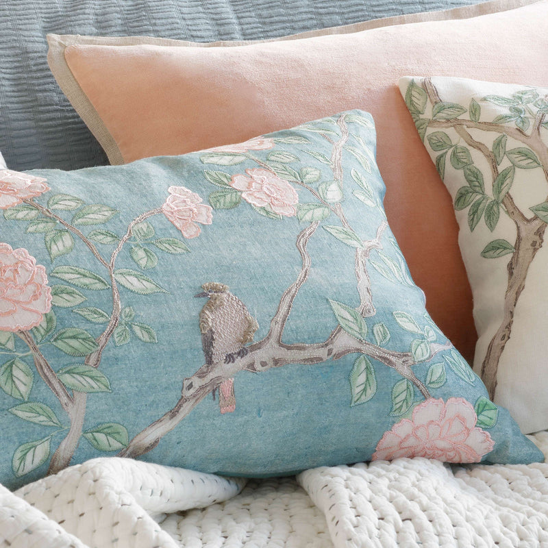 media image for jolie embroidered blue decorative pillow by pine cone hill pc4010 pil1624 4 242