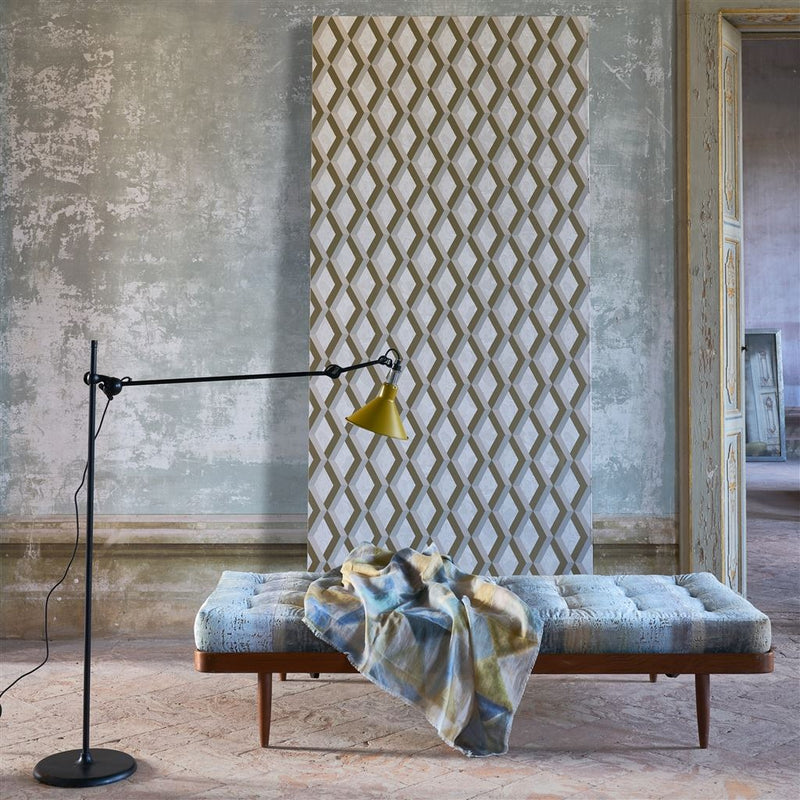 media image for Jourdain Wallpaper in Linen from the Mandora Collection by Designers Guild 223
