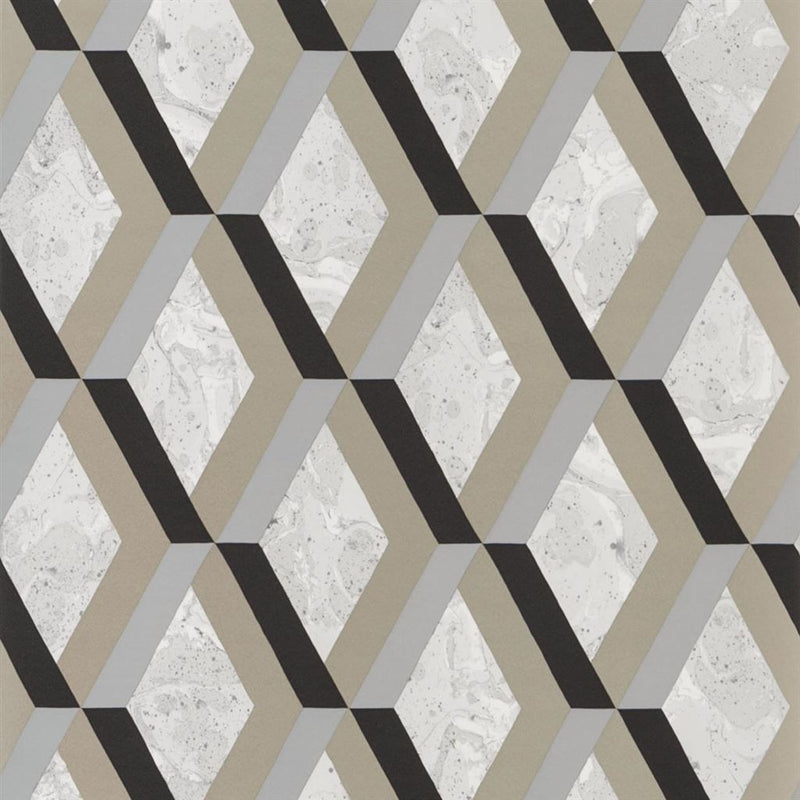 media image for Jourdain Wallpaper in Noir from the Mandora Collection by Designers Guild 216
