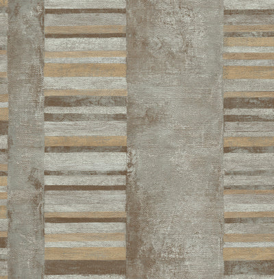 product image for Judson Wallpaper in Brown and Tan from the Metalworks Collection by Seabrook Wallcoverings 2