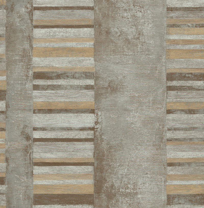 media image for Judson Wallpaper in Brown and Tan from the Metalworks Collection by Seabrook Wallcoverings 266