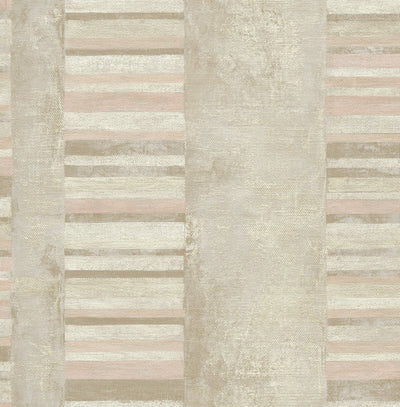 product image of sample judson wallpaper in neutrals and pink from the metalworks collection by seabrook wallcoverings 1 50