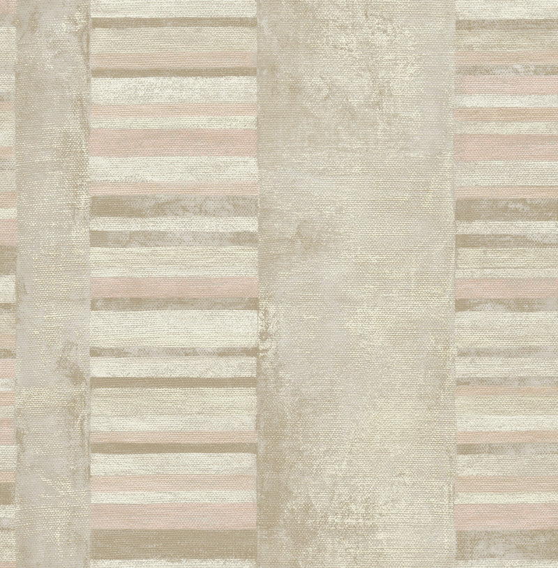 media image for sample judson wallpaper in neutrals and pink from the metalworks collection by seabrook wallcoverings 1 227