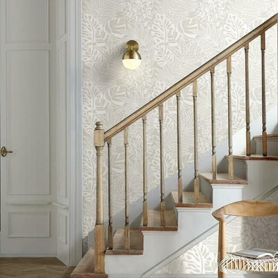 product image for Jungle Leaves Wallpaper in White from the Silhouettes Collection by York Wallcoverings 7