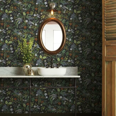 product image for Juniper Forest Wallpaper in Black from the Rifle Paper Co. Collection by York Wallcoverings 12