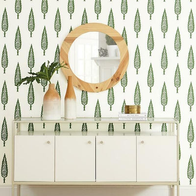 product image for Juniper Tree Wallpaper in Green from the Silhouettes Collection by York Wallcoverings 95
