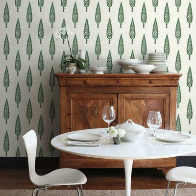 product image for Juniper Tree Wallpaper in Green from the Silhouettes Collection by York Wallcoverings 85
