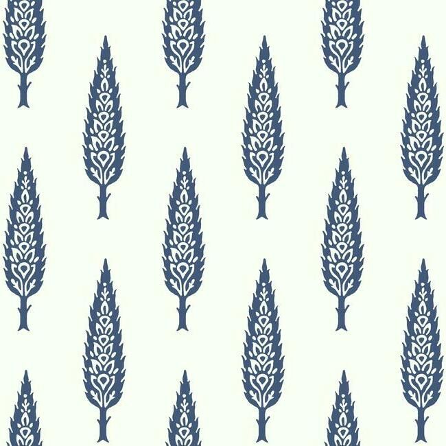 media image for Juniper Tree Wallpaper in Navy from the Silhouettes Collection by York Wallcoverings 24