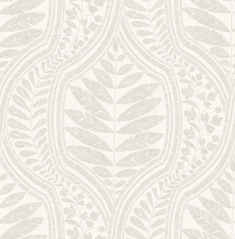 media image for Juno Ogee Wallpaper in Beige from the Scott Living Collection by Brewster Home Fashions 281