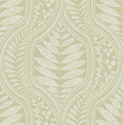product image of Juno Ogee Wallpaper in Green from the Scott Living Collection by Brewster Home Fashions 578