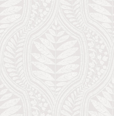 product image of Juno Ogee Wallpaper in Light Grey from the Scott Living Collection by Brewster Home Fashions 520